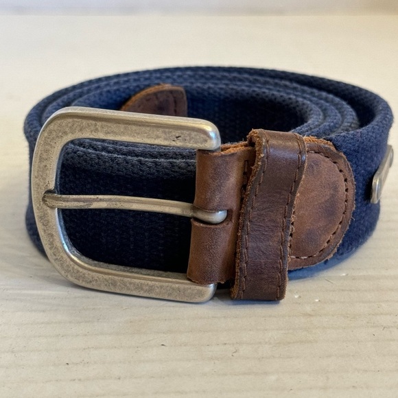 Fossil Utility Gear Belt with Leather Trim Blue Casual Men's 32 - Picture 3 of 15